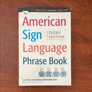 The American Sign Language Phrase Book - Third Edition, White/Cream Cover
